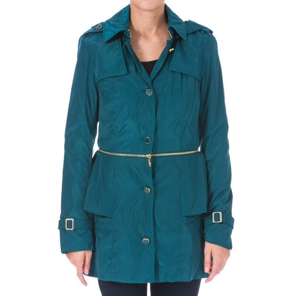 Betsey Johnson - Teal 2 in 1 Convertible Jacket - Size M  (NWT) - Picture 1 of 16